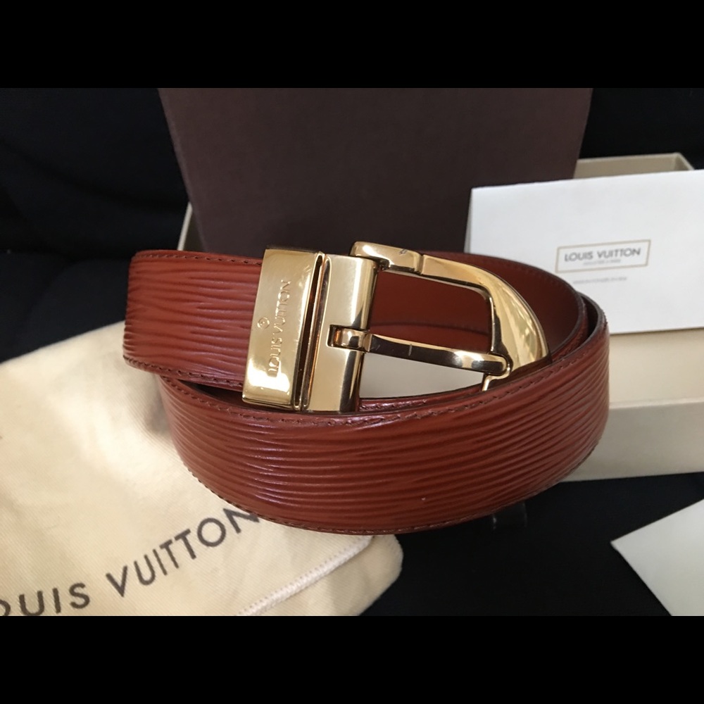 Authentic LV Brown Epi Belt, preowned